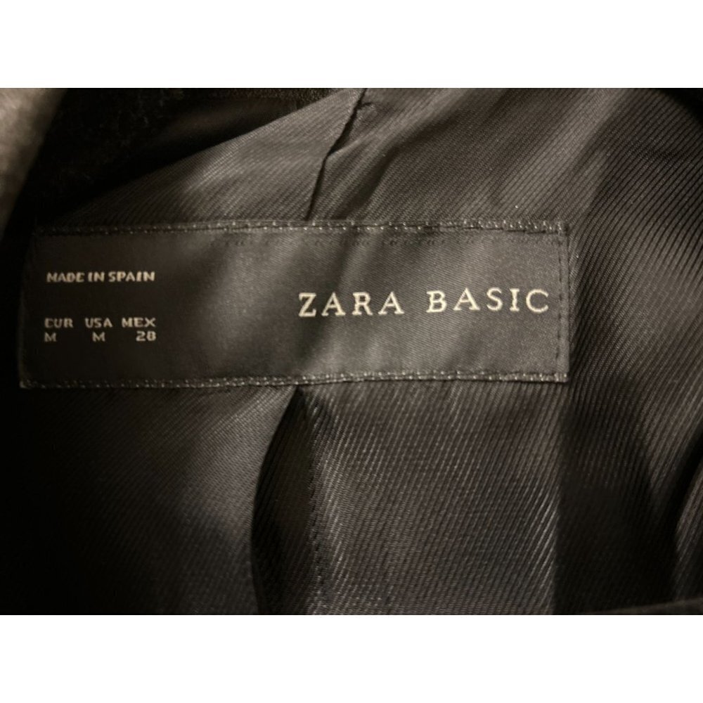 ZARA Size Med Gray Black Blazer Color-block - Picture 6 of 8